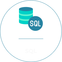 SQL icon representing proficiency in Structured Query Language for database management.